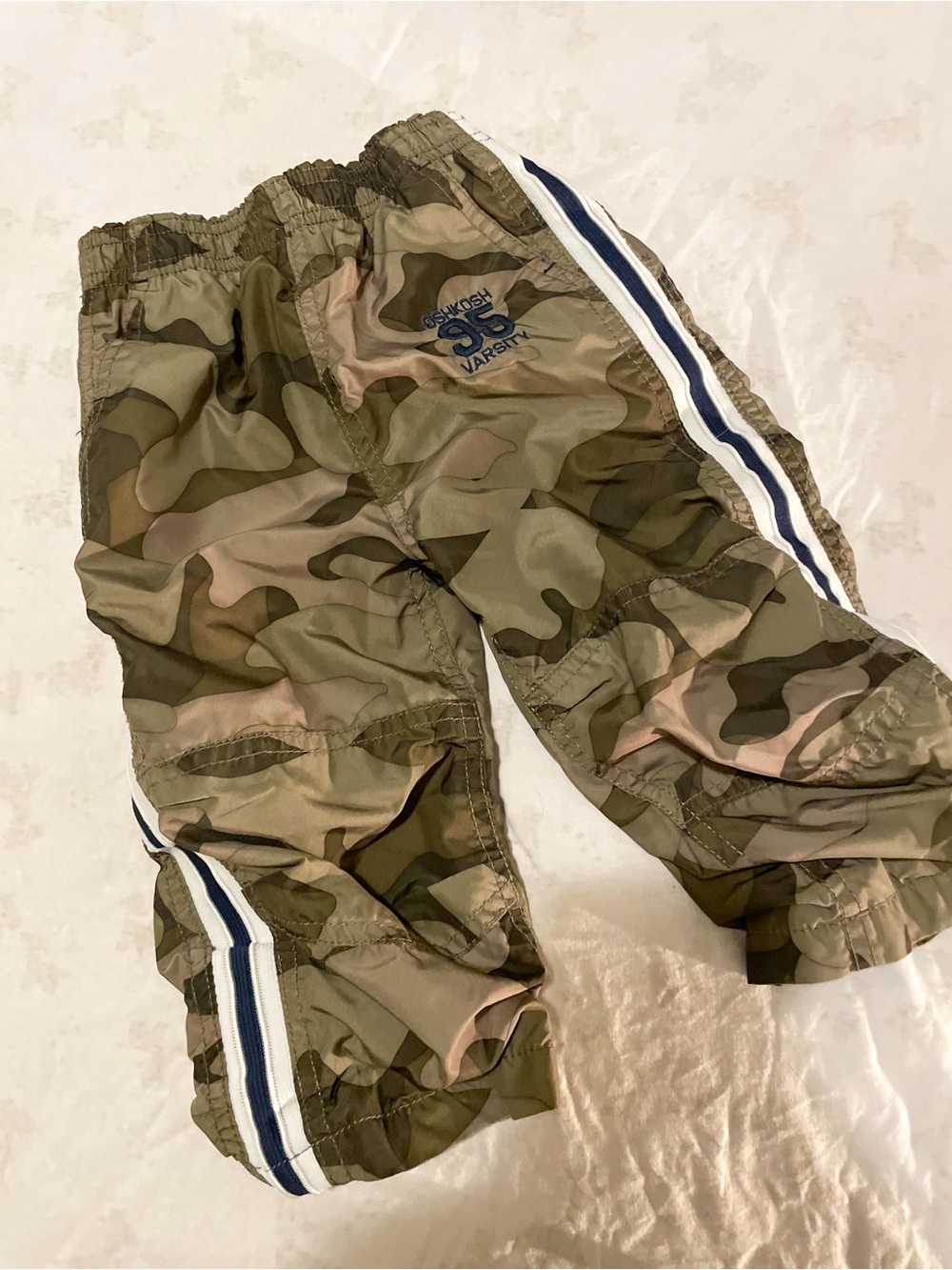 3/$30 Kids Camo Cargo Pants with Side Stripes - Varsity Style